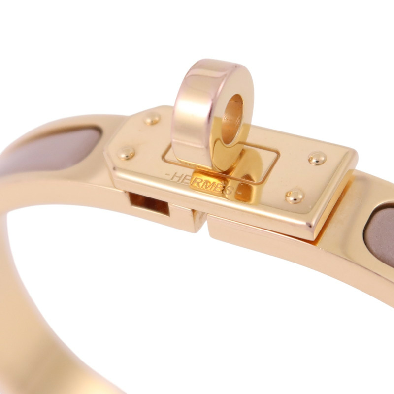 HERMES 金屬/琺瑯Mini Clic Kelly Bracelet金扣手鏈-10