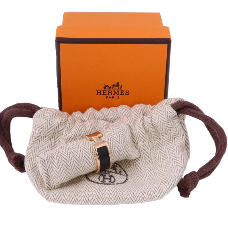 HERMES 金屬Olyme Ring戒指US#6.75/M-5