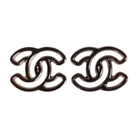 CHANEL 金屬CC Earrings金扣耳環