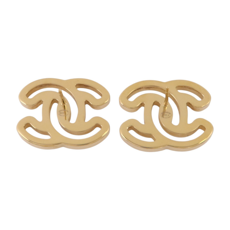 CHANEL 金屬CC Earrings金扣耳環-2
