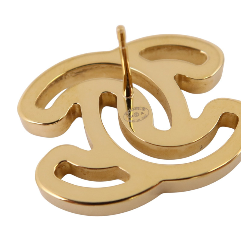 CHANEL 金屬CC Earrings金扣耳環-4