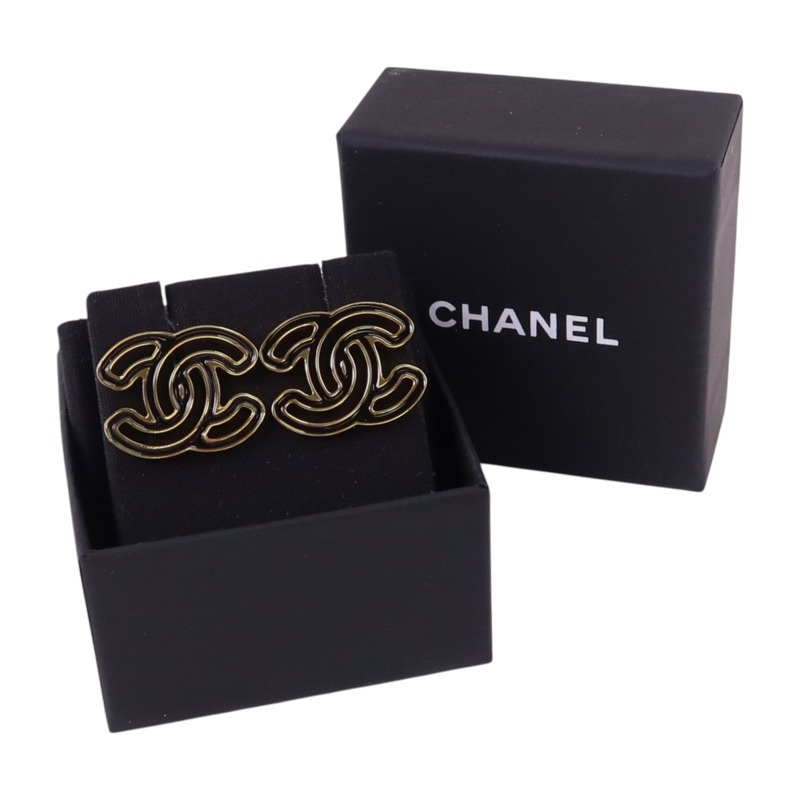 CHANEL 金屬CC Earrings金扣耳環-7