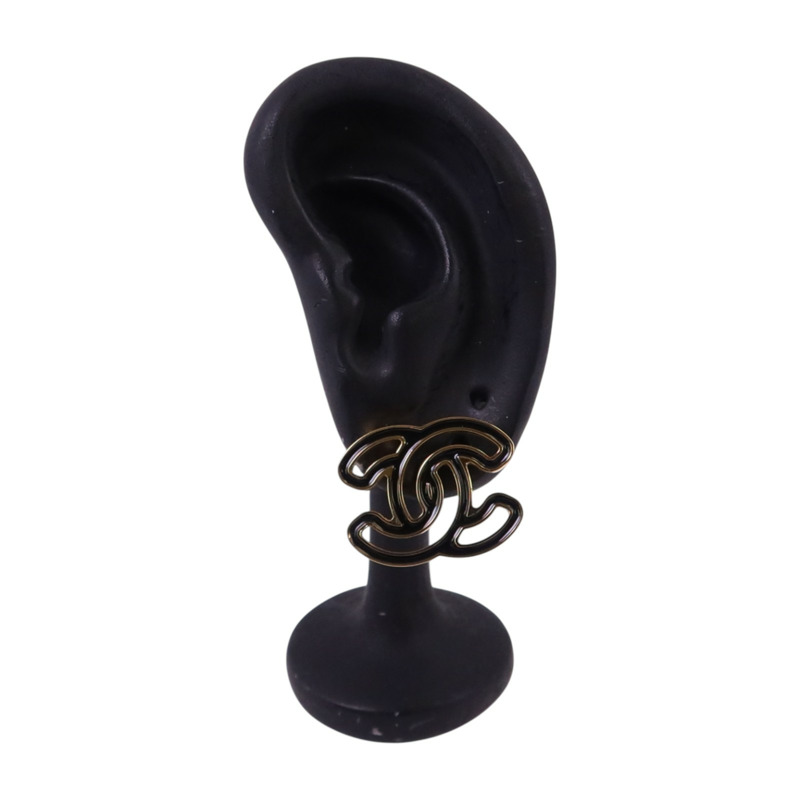 CHANEL 金屬CC Earrings金扣耳環-8