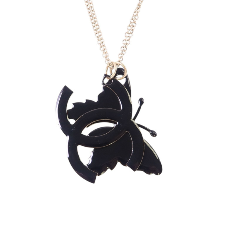 CHANEL 金屬/琺瑯Necklace金扣項鏈-0