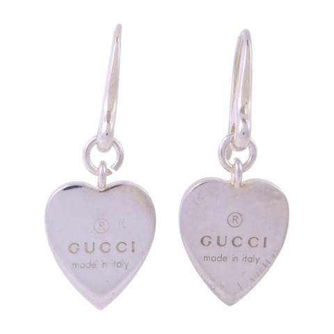 GUCCI 925純銀Heart Dangle Earrings耳環