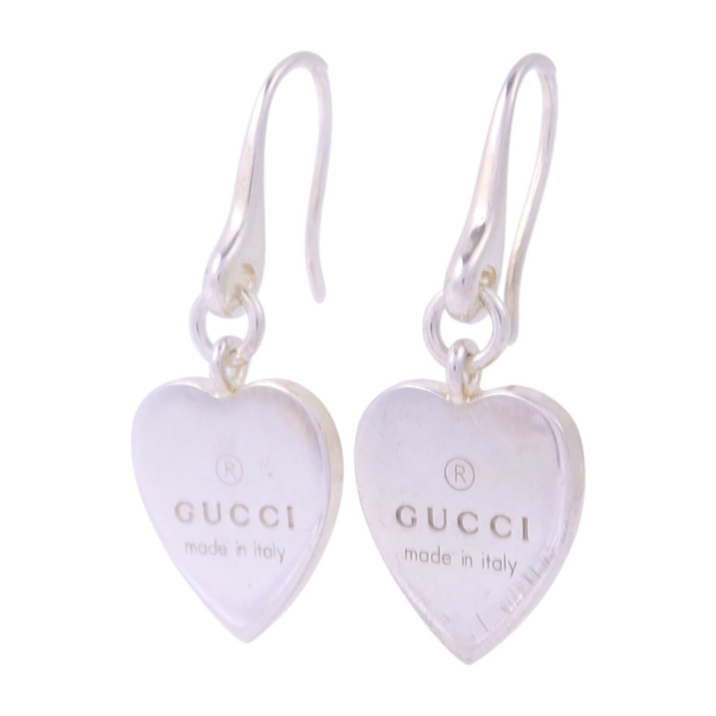 GUCCI 925純銀Heart Dangle Earrings耳環-1