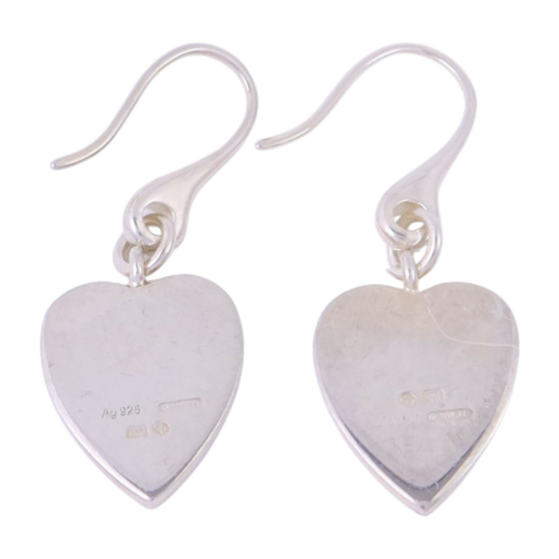 GUCCI 925純銀Heart Dangle Earrings耳環-2