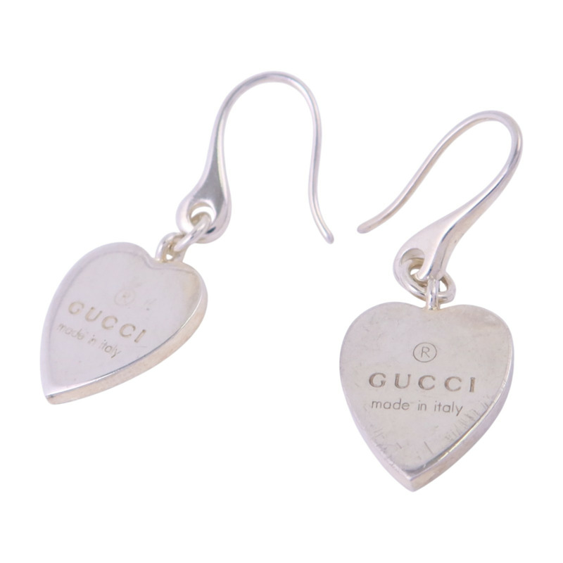 GUCCI 925純銀Heart Dangle Earrings耳環-3