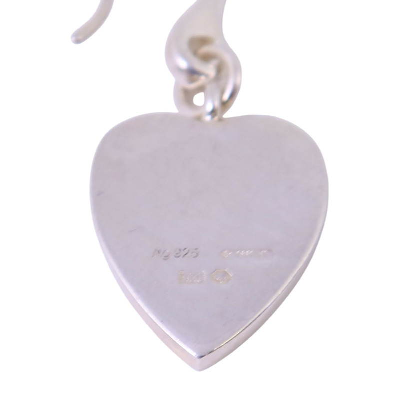 GUCCI 925純銀Heart Dangle Earrings耳環-4