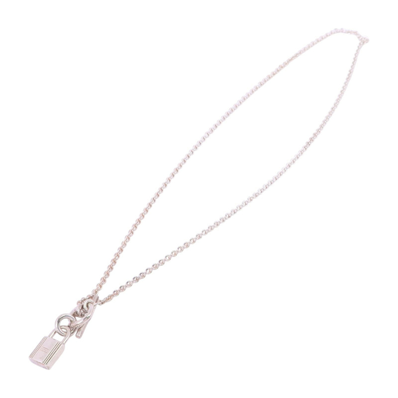 HERMES 925純銀Kelly Cardenas Necklace銀扣項鏈-2