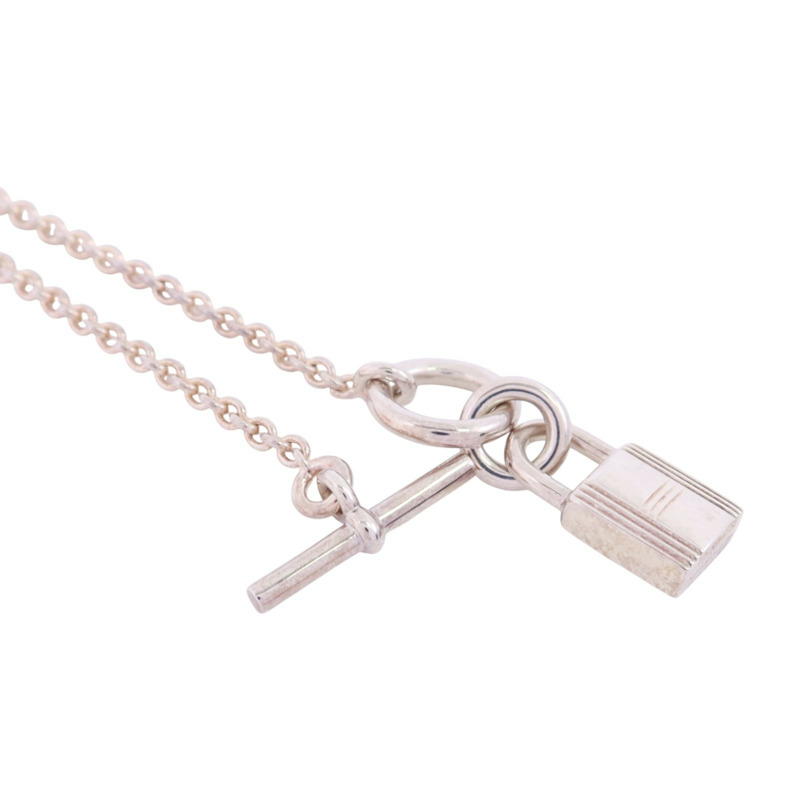 HERMES 925純銀Kelly Cardenas Necklace銀扣項鏈-4