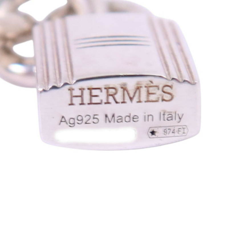 HERMES 925純銀Kelly Cardenas Necklace銀扣項鏈-5