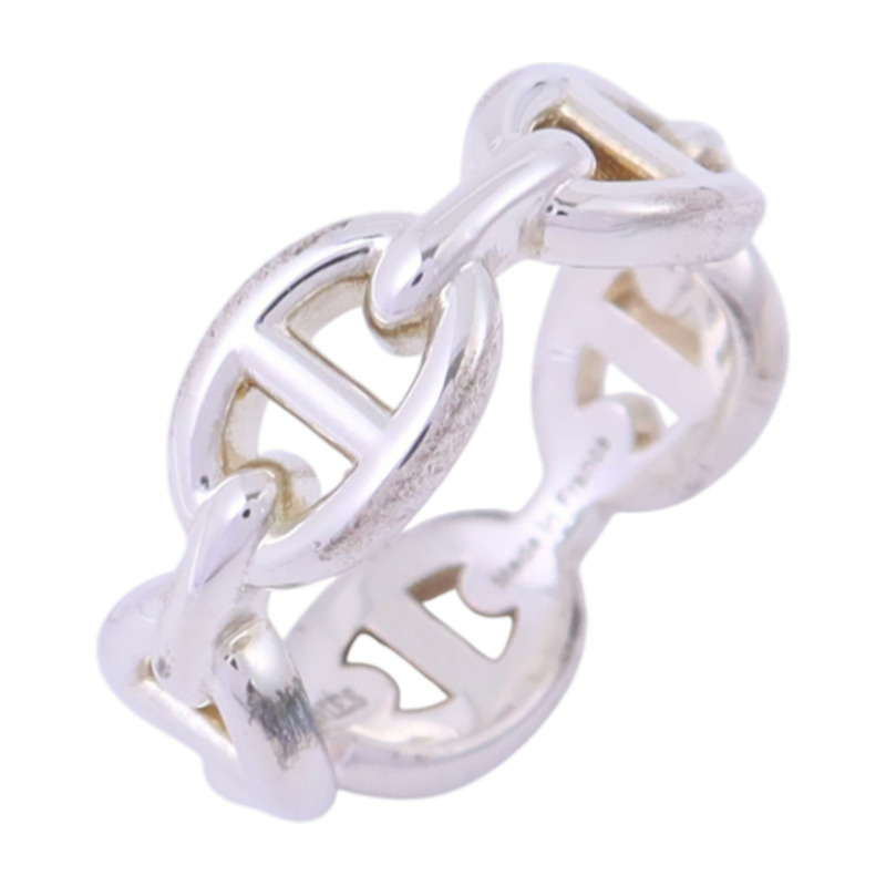 HERMES 925純銀Chaine D'Ancre Ring戒指#51/US#5.75-0