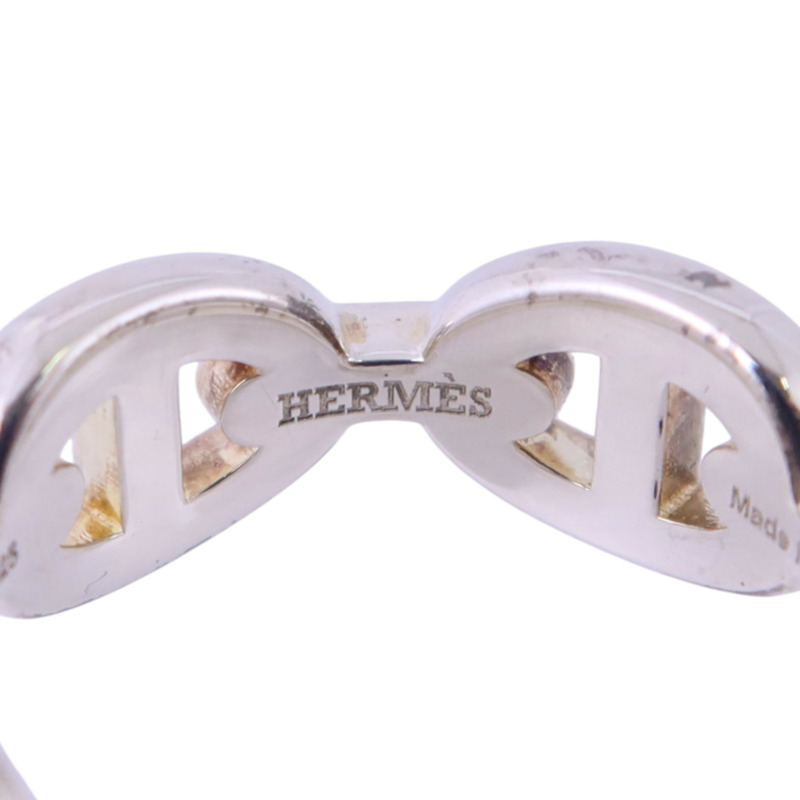 HERMES 925純銀Chaine D'Ancre Ring戒指#51/US#5.75-4