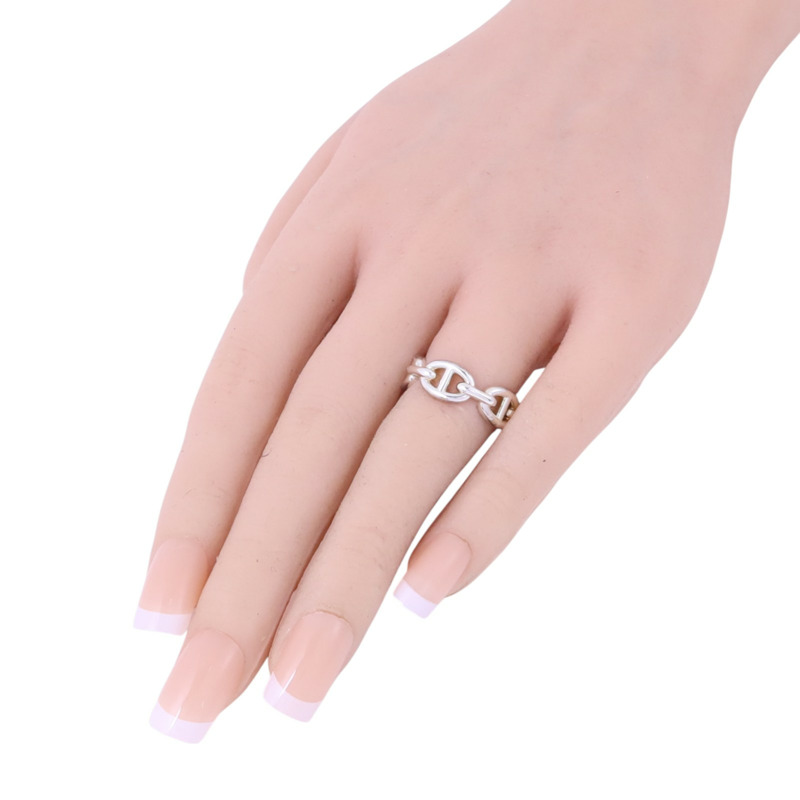 HERMES 925純銀Chaine D'Ancre Ring戒指#51/US#5.75-10