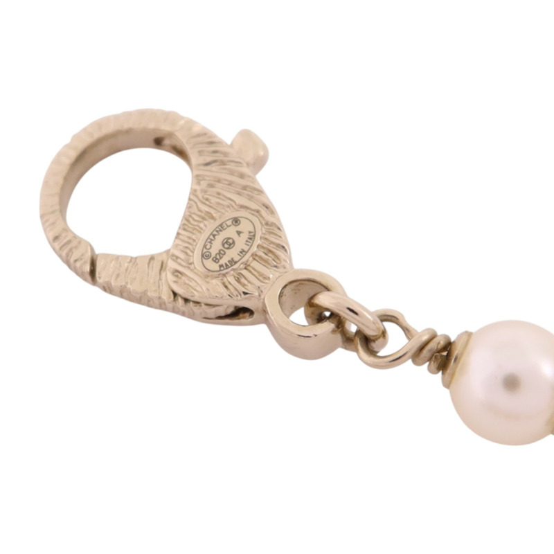 CHANEL 金屬/仿珍珠/水鑽Necklace金扣項鏈-5