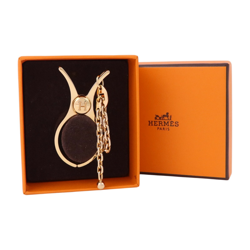 HERMES 金屬Filou Glove Clip Charm金扣掛飾-9