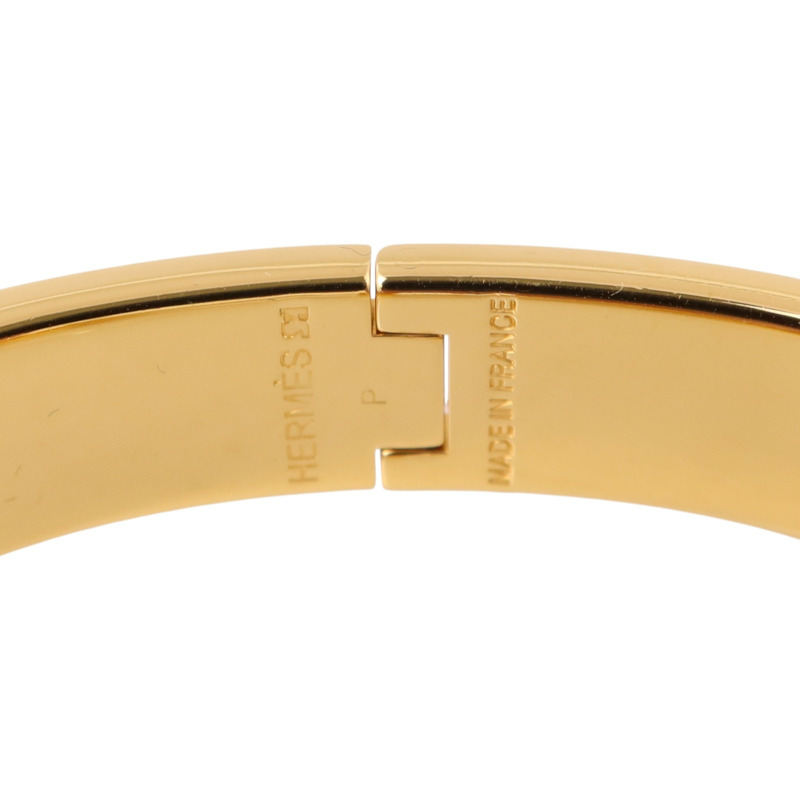 HERMES 金屬/琺瑯Clic H Bracelet金扣手鏈-7