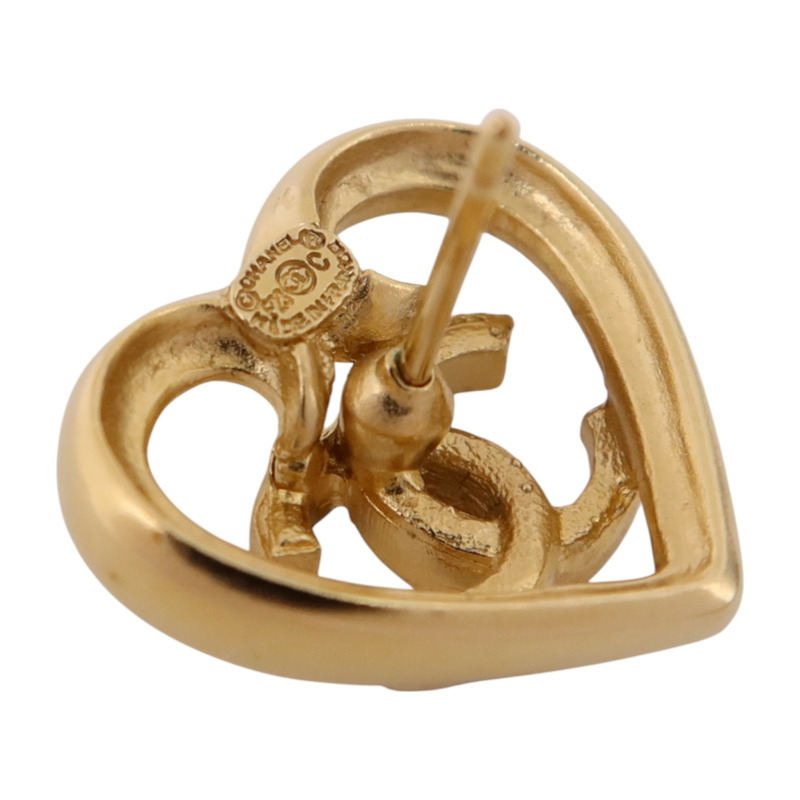 CHANEL 金屬/水鑽Earrings金扣耳環-5