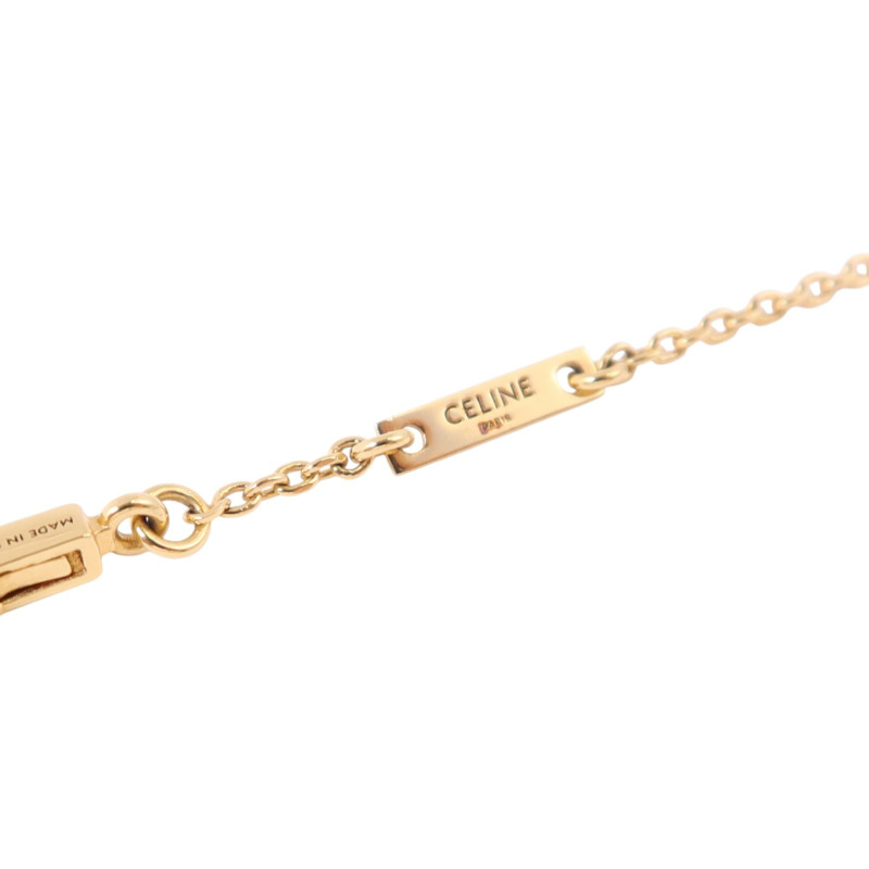 CELINE 金屬Triomphe Indie Small Necklace金扣項鏈-5