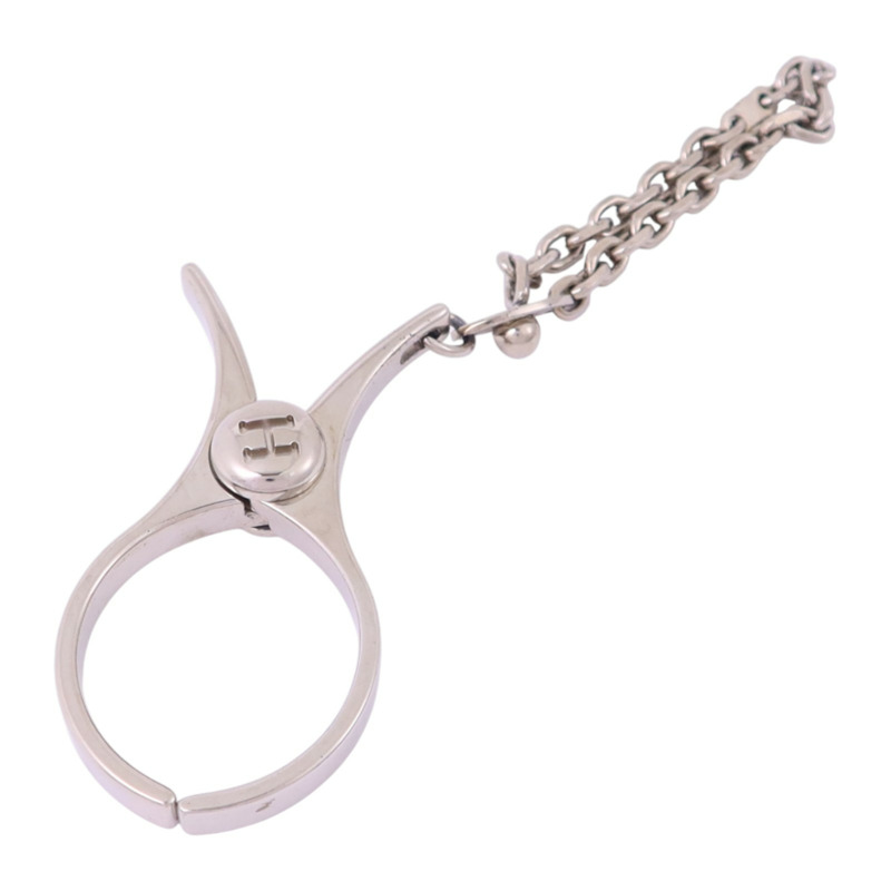 HERMES 金屬Filou Glove Clip Charm銀扣掛飾-0