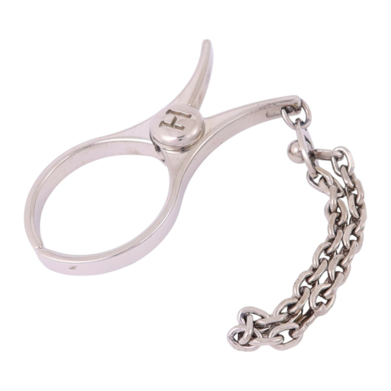 HERMES 金屬Filou Glove Clip Charm銀扣掛飾-1