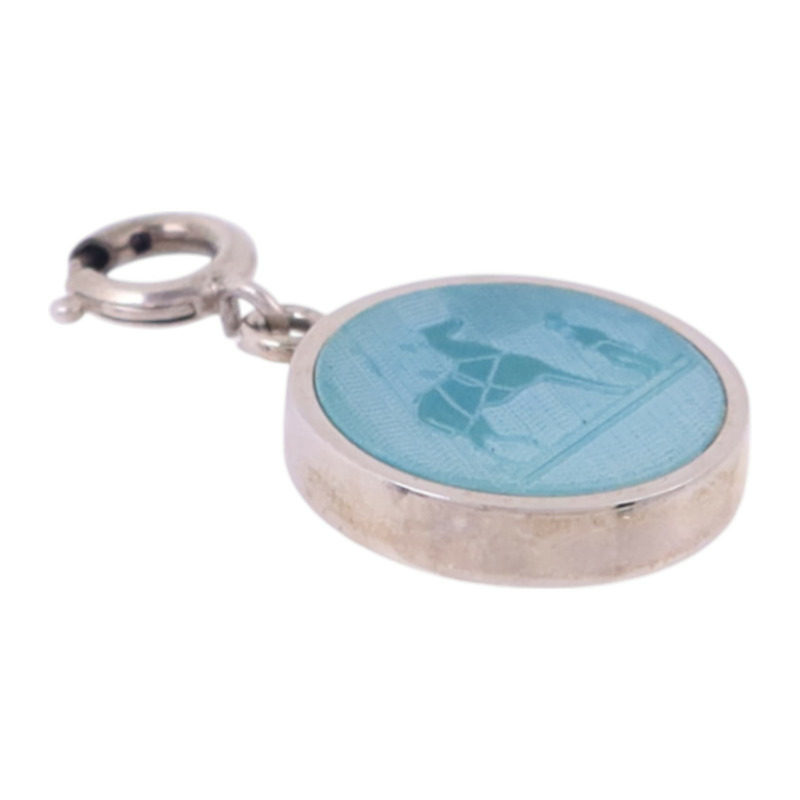 HERMES 金屬Vintage Horse Berlock銀扣掛飾-2