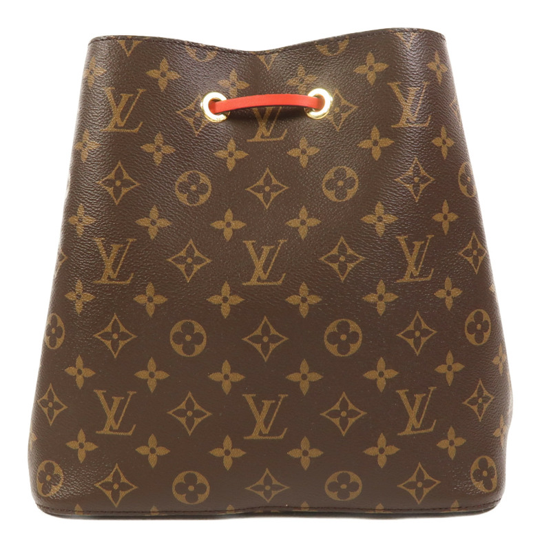 LOUIS VUITTON Monogram Neo Noe Bucket Bag金扣肩背袋Coquelicot-1