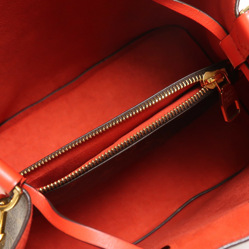 LOUIS VUITTON Monogram Neo Noe Bucket Bag金扣肩背袋Coquelicot-4