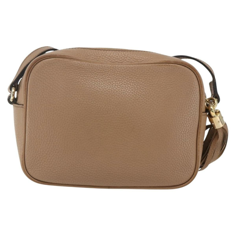 【日本直送】GUCCI Soho 肩背包 皮革 米色 金色 308364 正品 bs32892-1