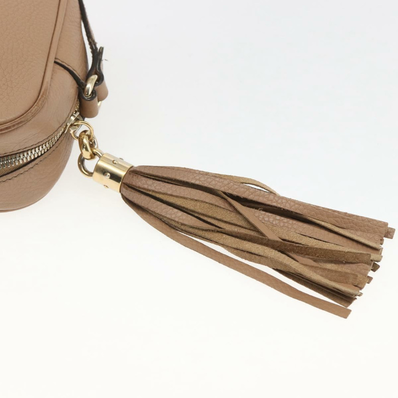 【日本直送】GUCCI Soho 肩背包 皮革 米色 金色 308364 正品 bs32892-9