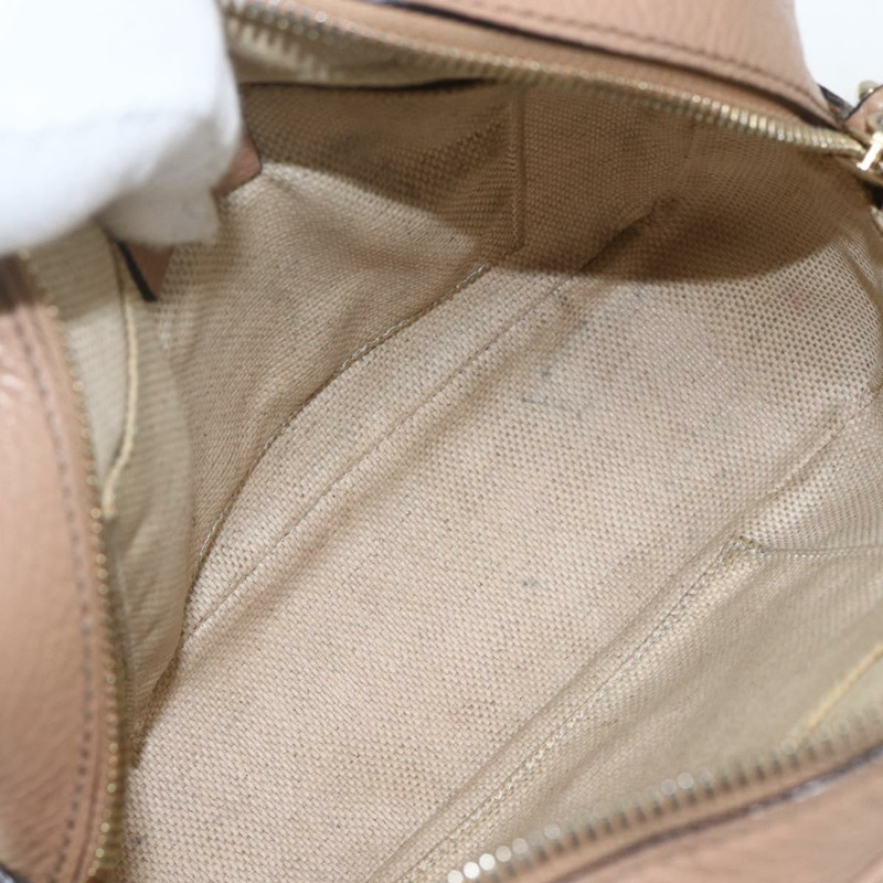【日本直送】GUCCI Soho 肩背包 皮革 米色 金色 308364 正品 bs32892-10