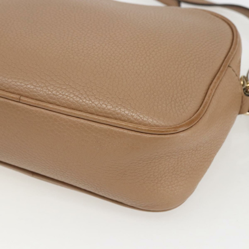 【日本直送】GUCCI Soho 肩背包 皮革 米色 金色 308364 正品 bs32892-15