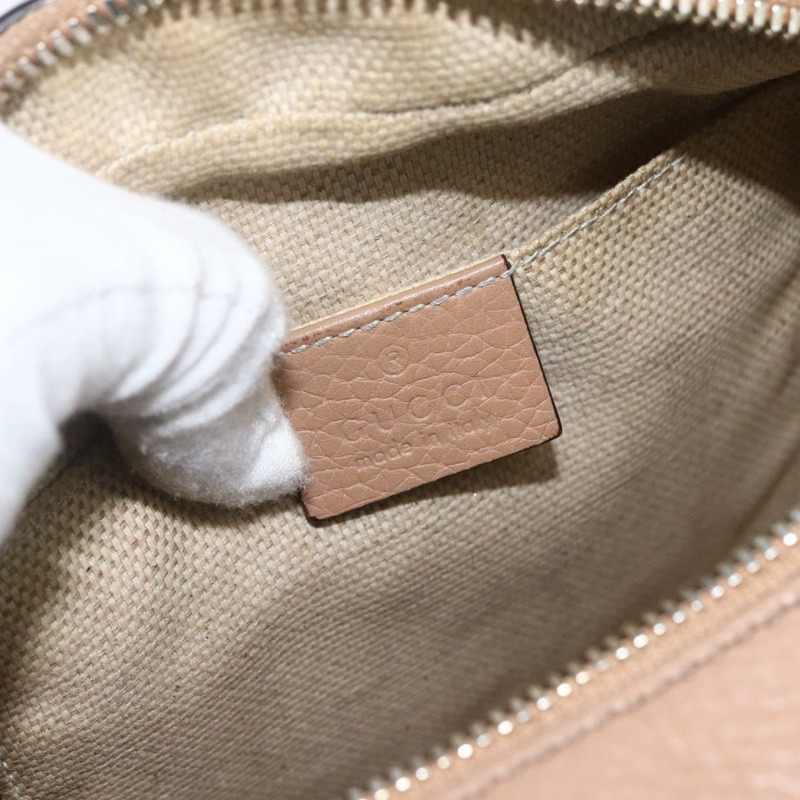 【日本直送】GUCCI Soho 肩背包 皮革 米色 金色 308364 正品 bs32892-17
