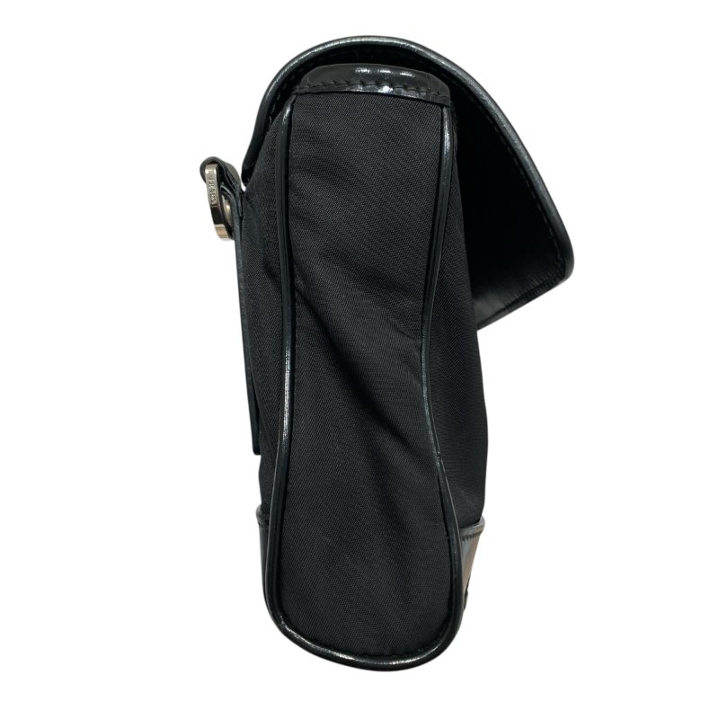 PRADA 普拉達 ECONYL 再生尼龍 側背包 手機包 黑色 銀釦-3