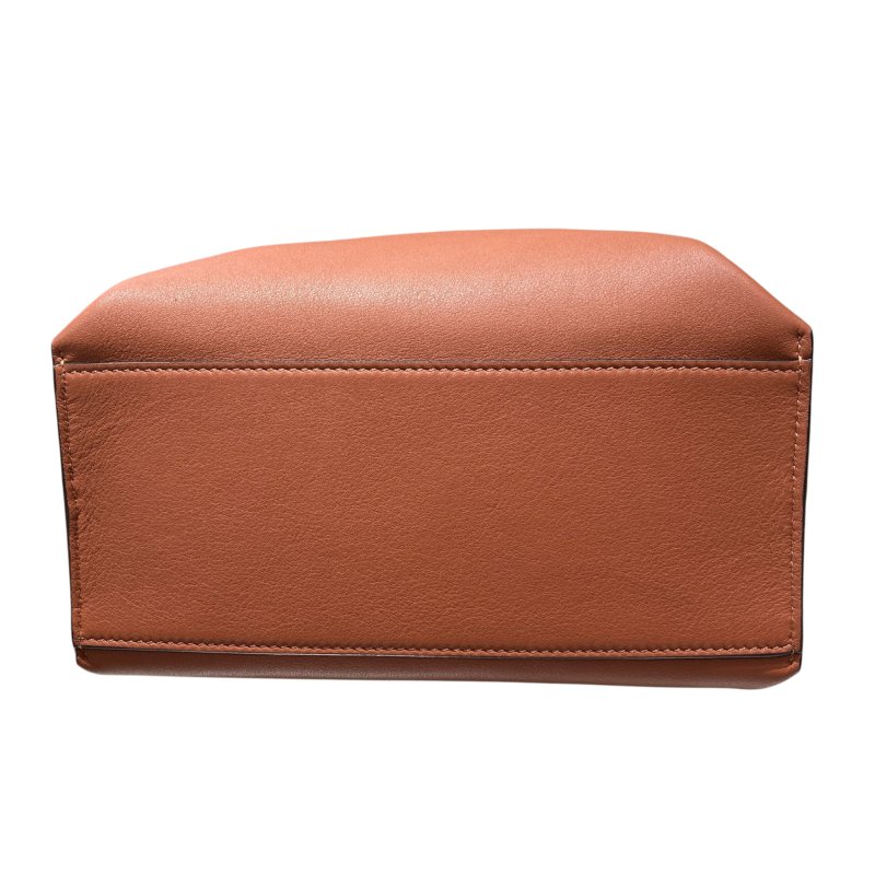 LOEWE CUBI 背帶LOGO側背包 棕色-3