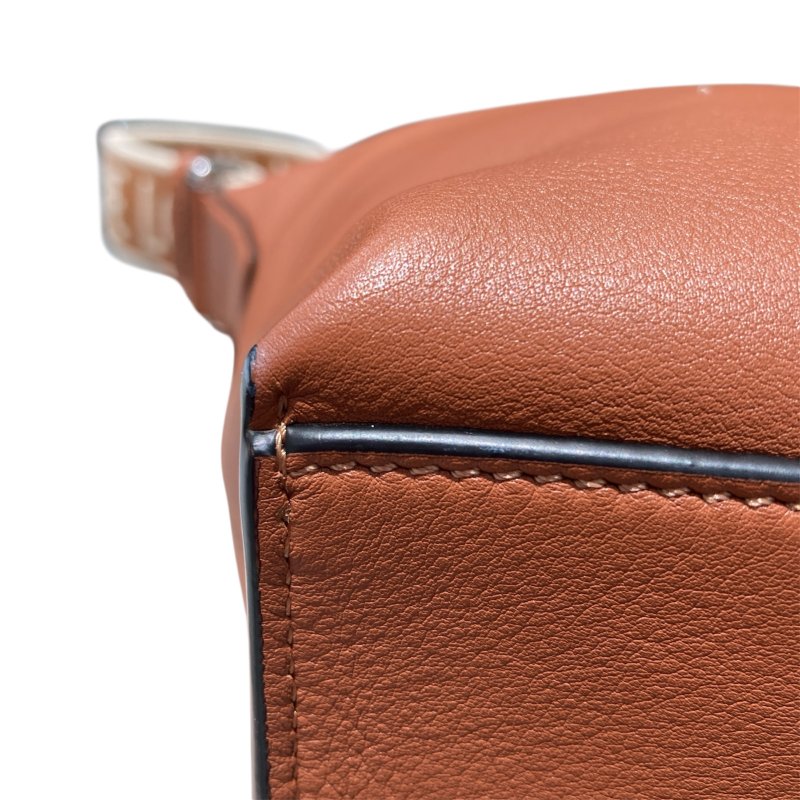 LOEWE CUBI 背帶LOGO側背包 棕色-8