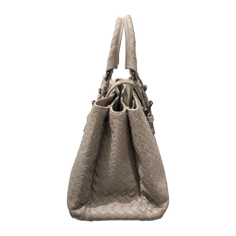 BOTTEGA VENETA LIGHT GREY ROMA 2WAY BAG 皮革編織包 手提/斜背兩用包-3