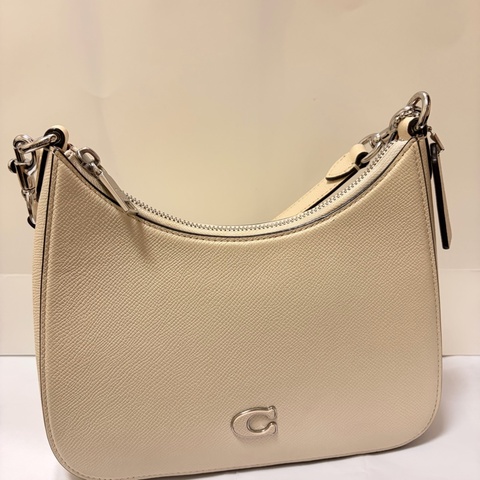 Coach Cary 單肩包 荔枝紋皮革 象牙白 附兩款肩袋