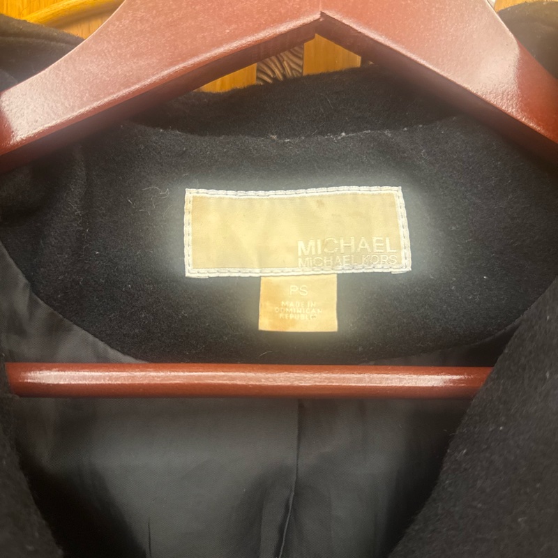 Michael Kors 黑色長版大衣 PS-8