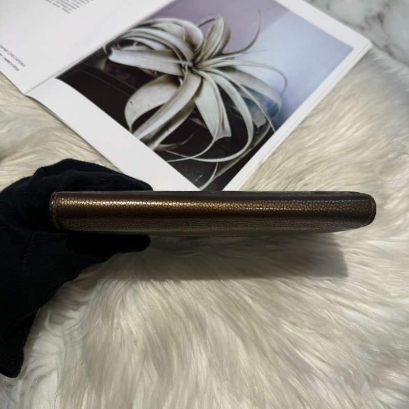 香奈兒 復古金色長夾-4