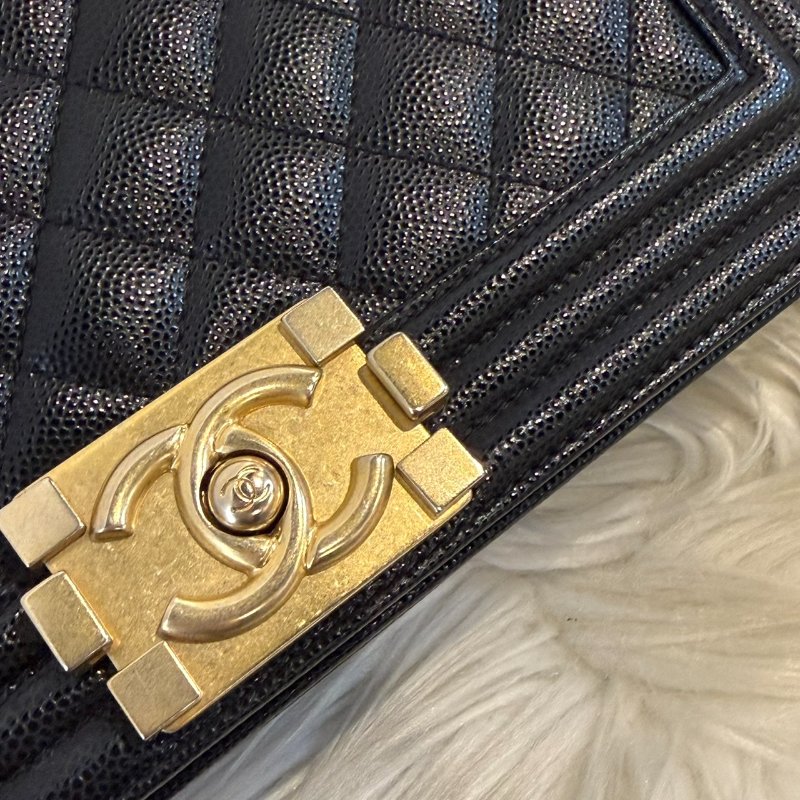 香奈兒 香奈兒黑金荔枝BOY 芯片-6