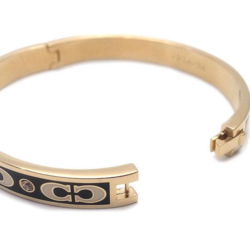 【COACH】C-LOGO手環-金/黑色-2