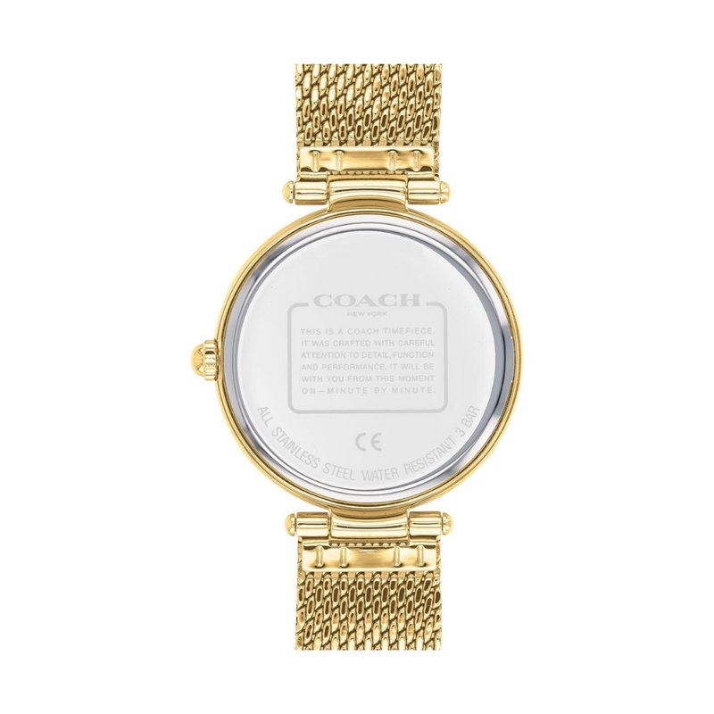 【COACH】花朵鑲鑽腕錶-金色-2