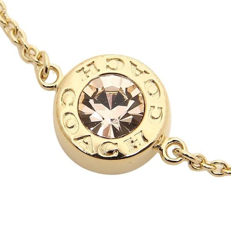 【COACH】晶鑽圓環手鍊-金色-2