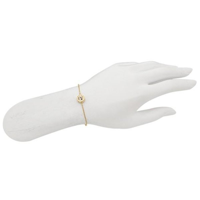 【COACH】晶鑽圓環手鍊-金色-4