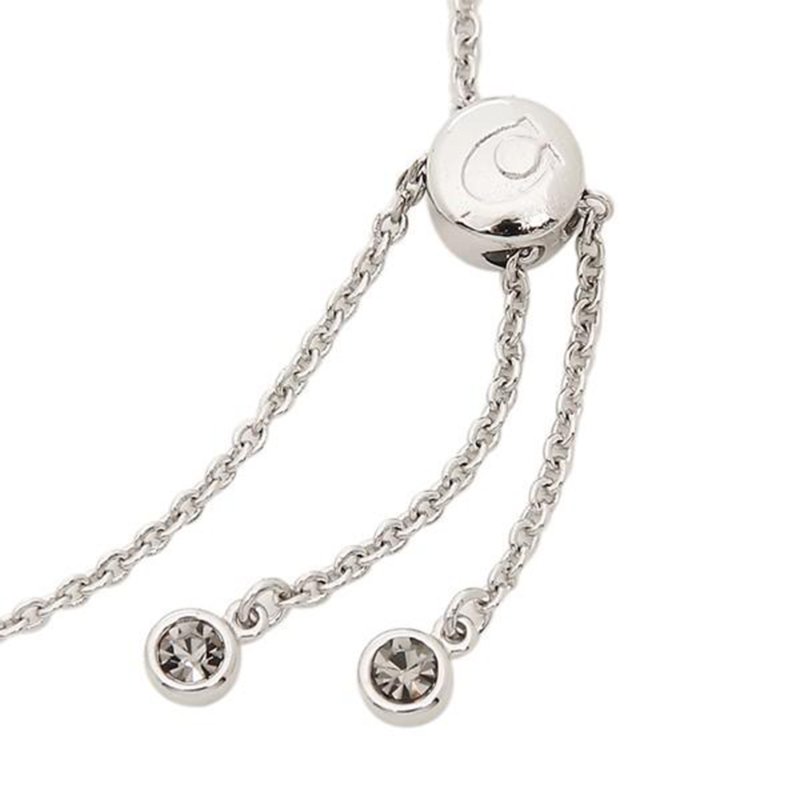 【COACH】晶鑽圓環手鍊-銀色-3