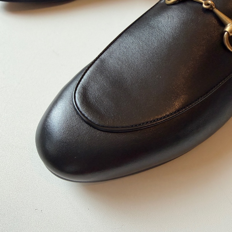 914intheair精品代購『全新閒置』Gucci 毛毛馬銜扣穆勒拖39-22