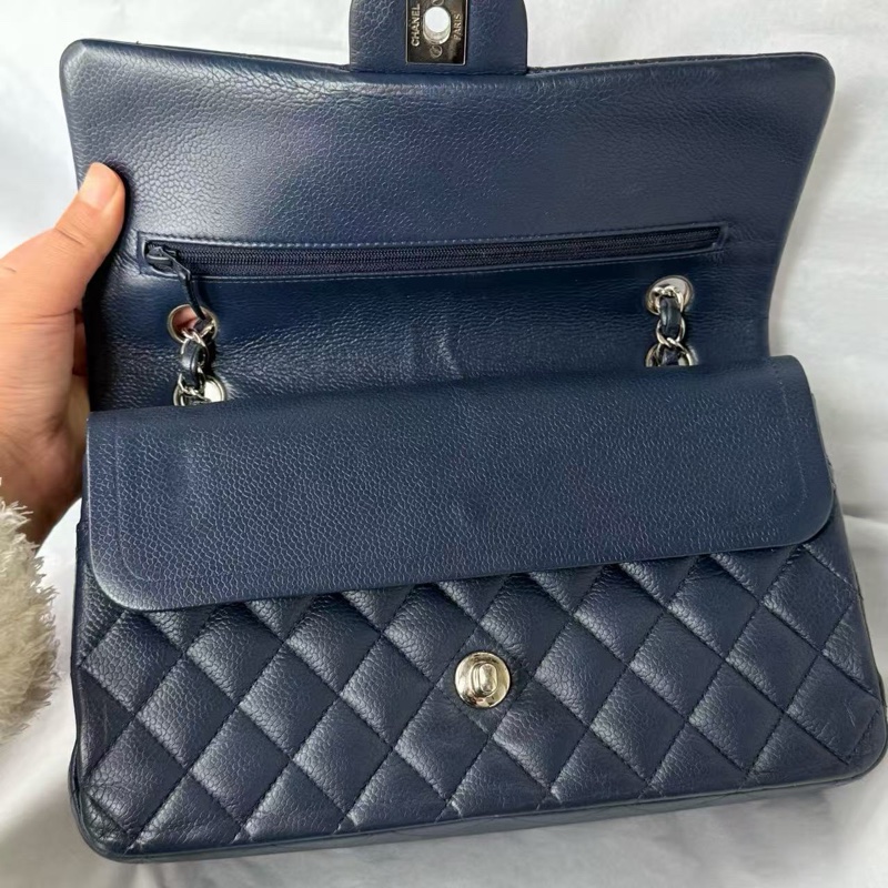 全配❤️ 香奈兒 #深海藍 #荔枝牛皮 #cf25 #中號-3