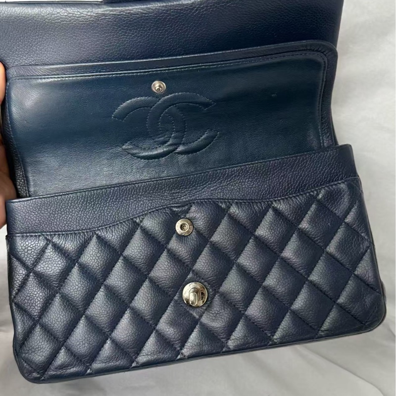 全配❤️ 香奈兒 #深海藍 #荔枝牛皮 #cf25 #中號-5